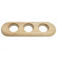 Рамка трехместная Винтаж (Овал) для внутреннего монтажа, ASR-62235, Ясень